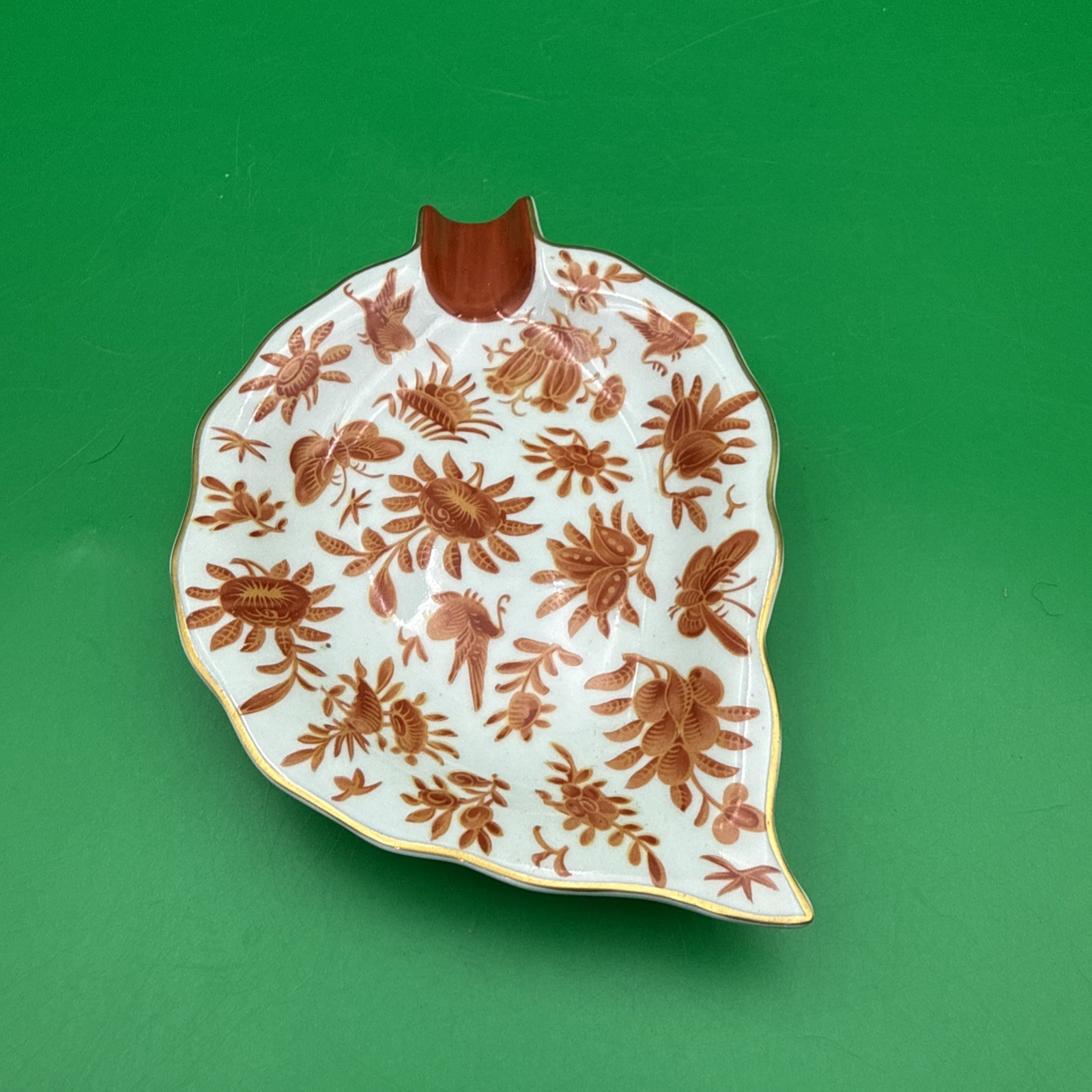 Mottahedeh Brown Leaf Dish, Ash Tray Made in Portugal
