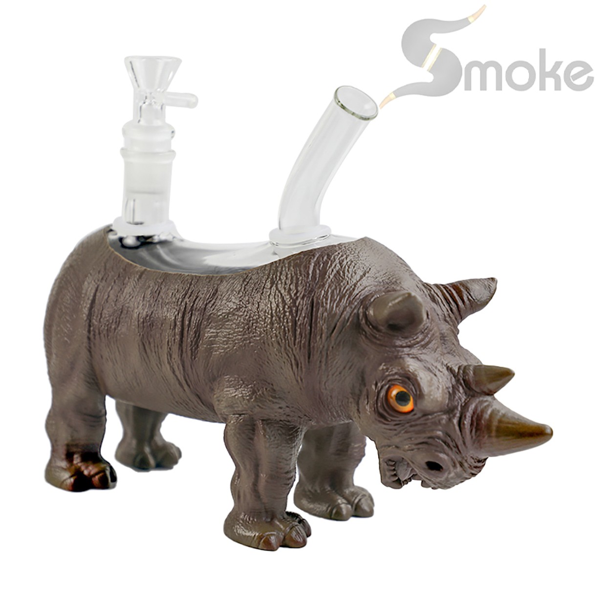 8inch Glass Bong and Water Pipes Smoking Bubbler Bongs w/ 14mm bowl Rhino Hookah