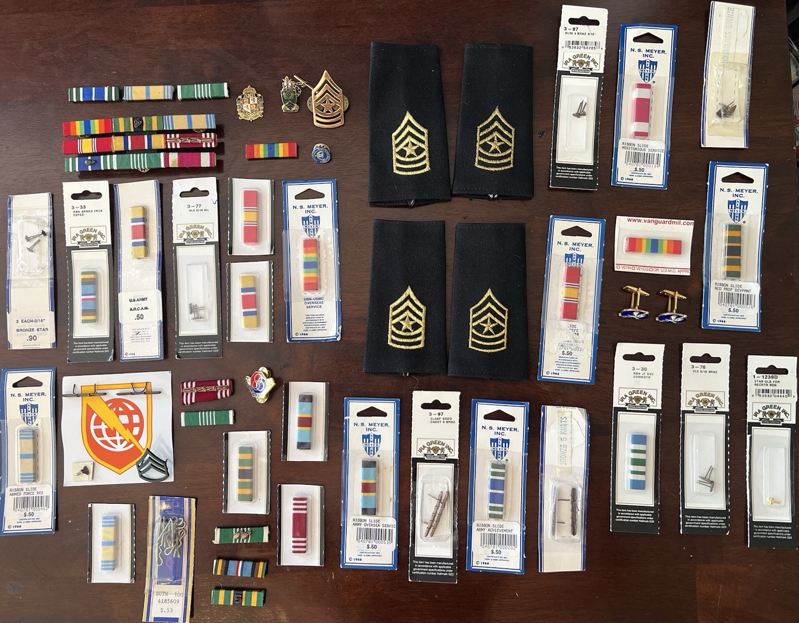 53 Piece Us Army Vintage Insignia Pins
