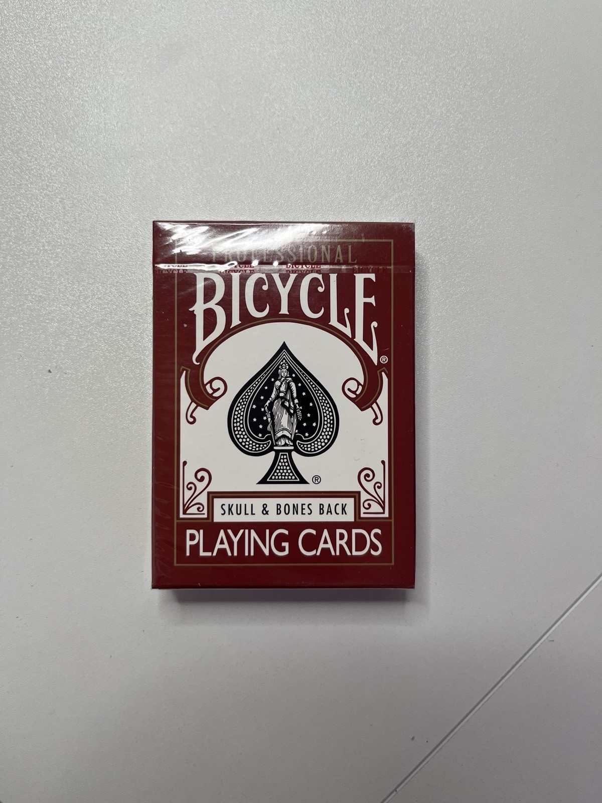 Professional Bicycle Skull & Bones Back Playing Cards New Sealed Box Red