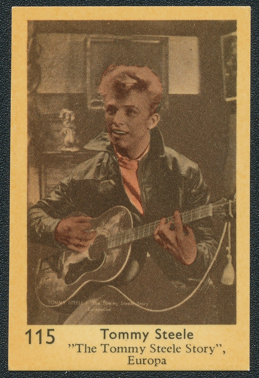 1958 TOMMY STEELE TV & MUSIC STARS DUTCH GUM CARD X Nr. 261 VG/EX