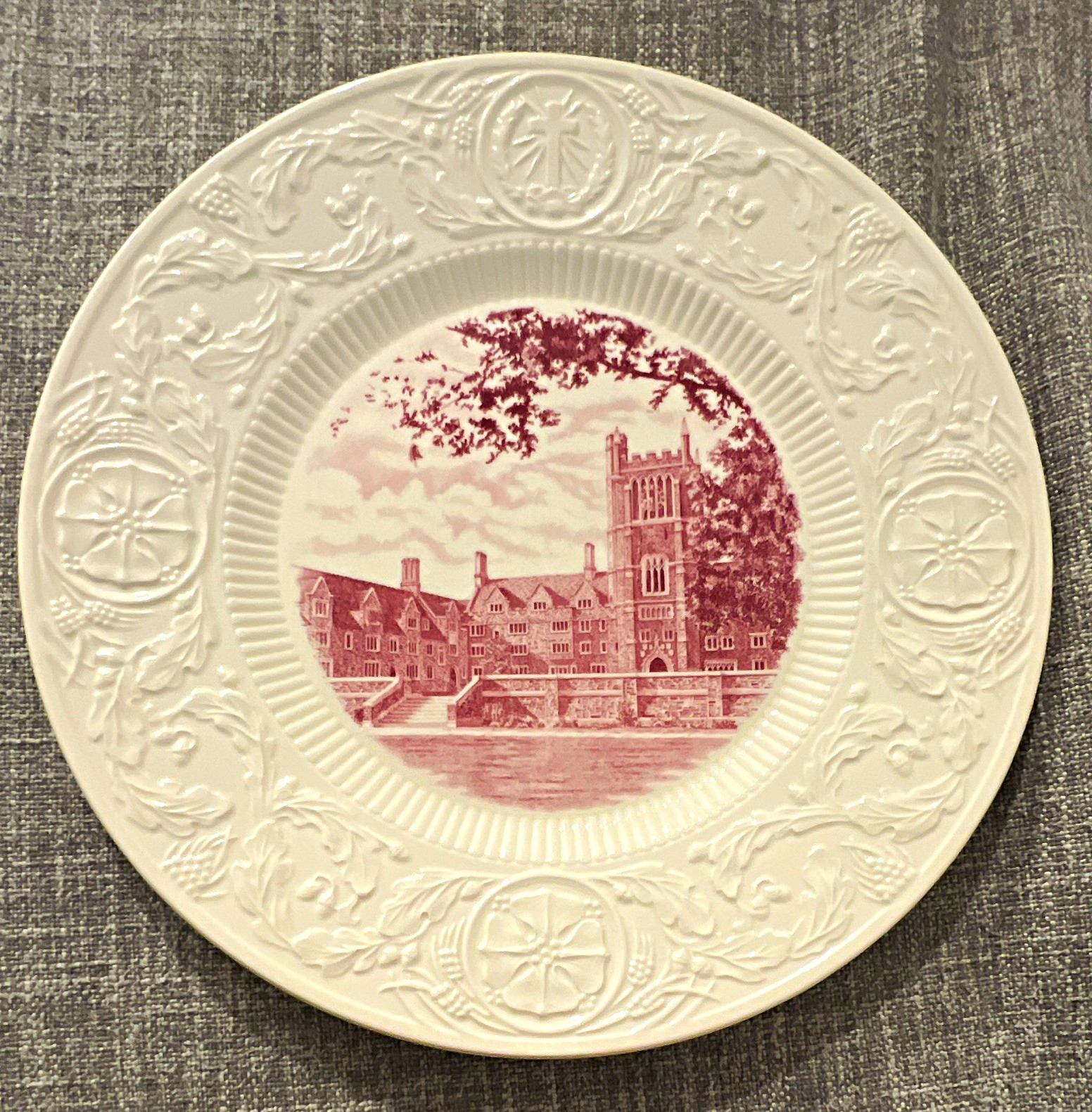 Wedgwood. Made in England. Crowell Dormitory Tower 1928. Wedgwood. Made in England. Crowell Dormitory Tower 1928.