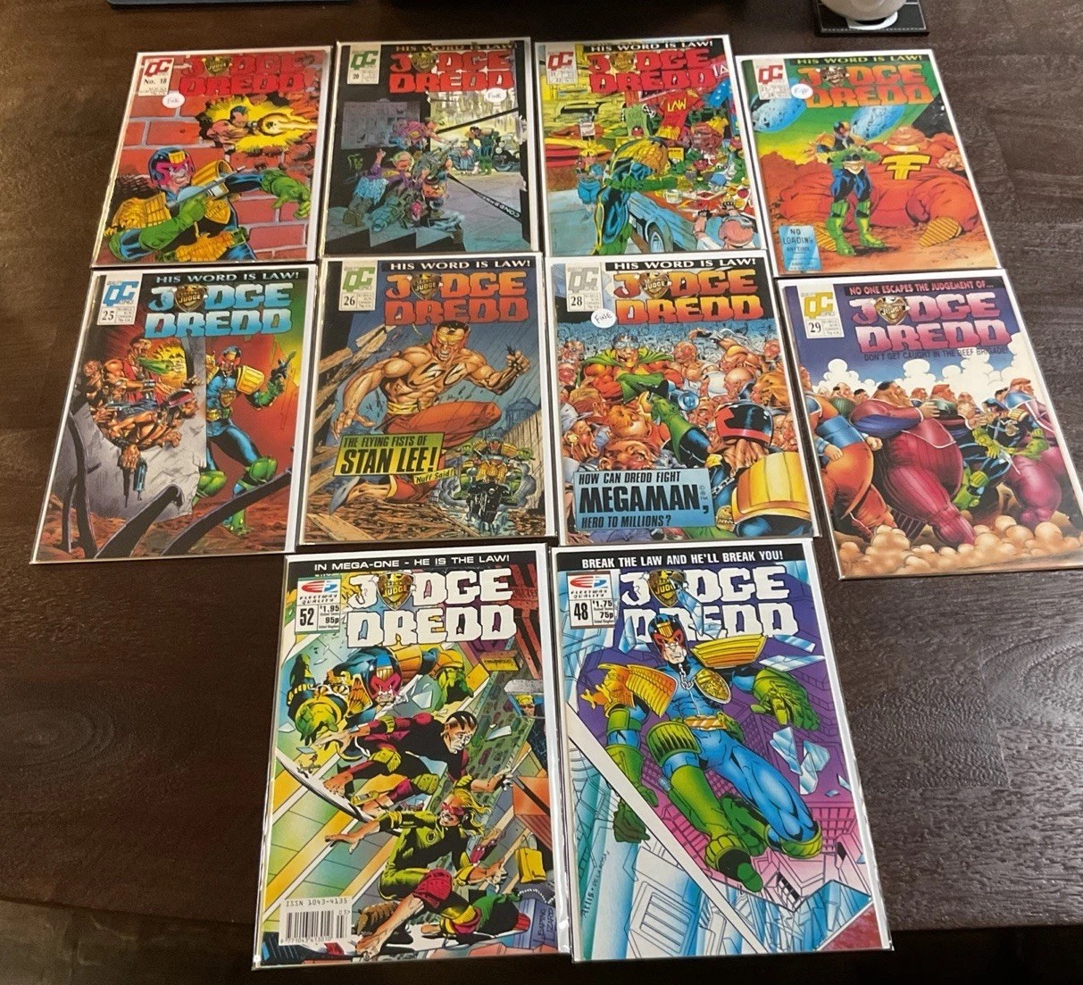 1986 Quality Comics JUDGE DREDD #18,20,21-22,23-24,25,26,28,29,48,52 F-NM