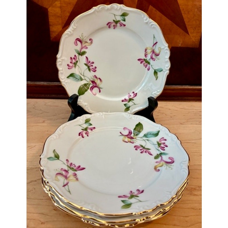 Edelstein Bavaria Plates Set of 4 Maria Theresia 6” Honeysuckle 18783