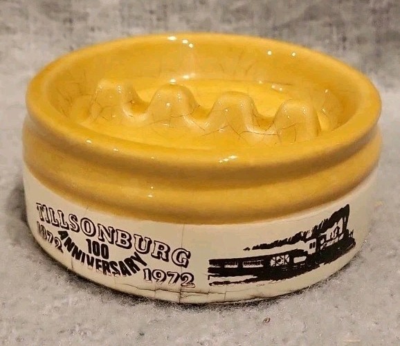 Vintage Tillsonburg Ontario Canada ashtray 100 year anniversary 1872-1972 Vintag