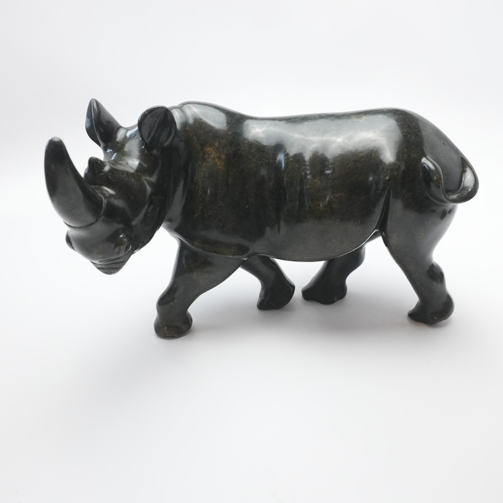 LARGE Carved Natural Granite Stone Rhino Rhinoceros Statue Sculpture Aferica LARGE Carved Natural Granite Stone Rhino Rhinoceros Statue Sculpture Aferica