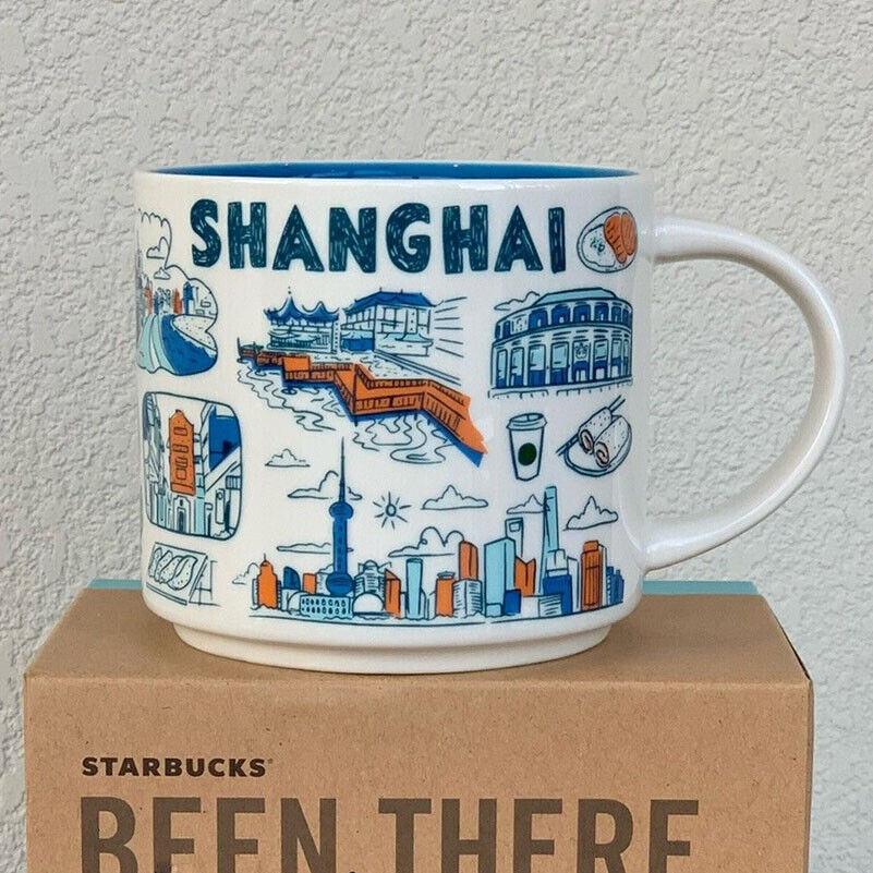 New 2022 Starbucks China Been There Series BTS Shanghai 14oz Coffee Mug With Box