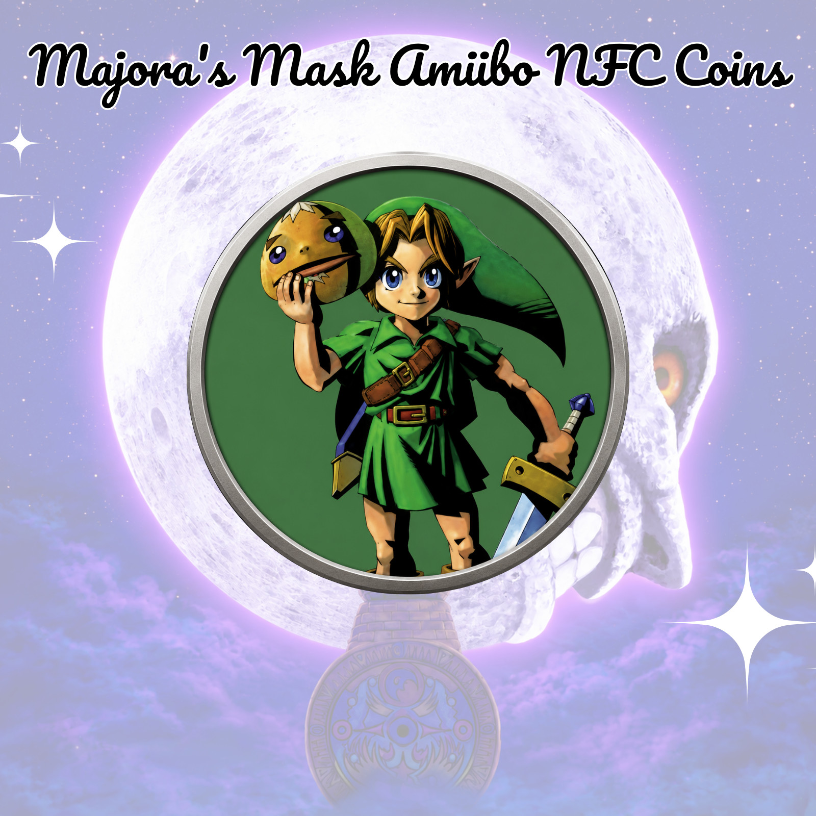 Nintendo amiibo Link Majora\'s Mask The Legend of Zelda Series NFC Coin Nintendo amiibo Link Majora\'s Mask The Legend of Zelda Series NFC Coin