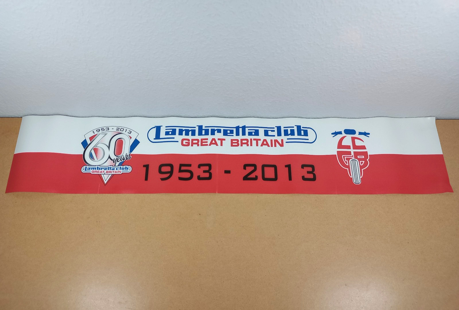Lambretta Club Great Britain 60 Years 1953 - 2013 PVC Banner - 12 x 64 cm