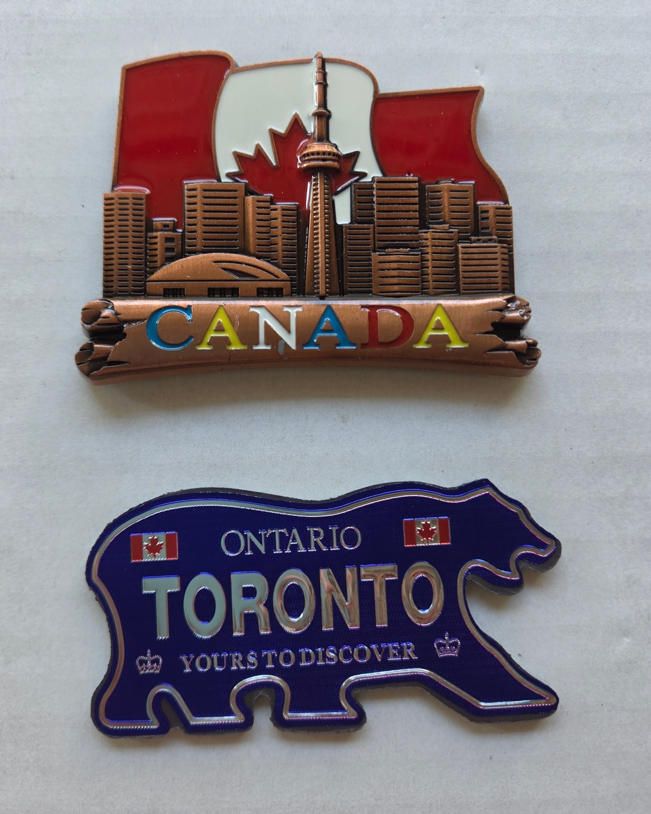 Two (2) Refrigerator Magnets - Canada - Ontario Toronto: Your To Discover