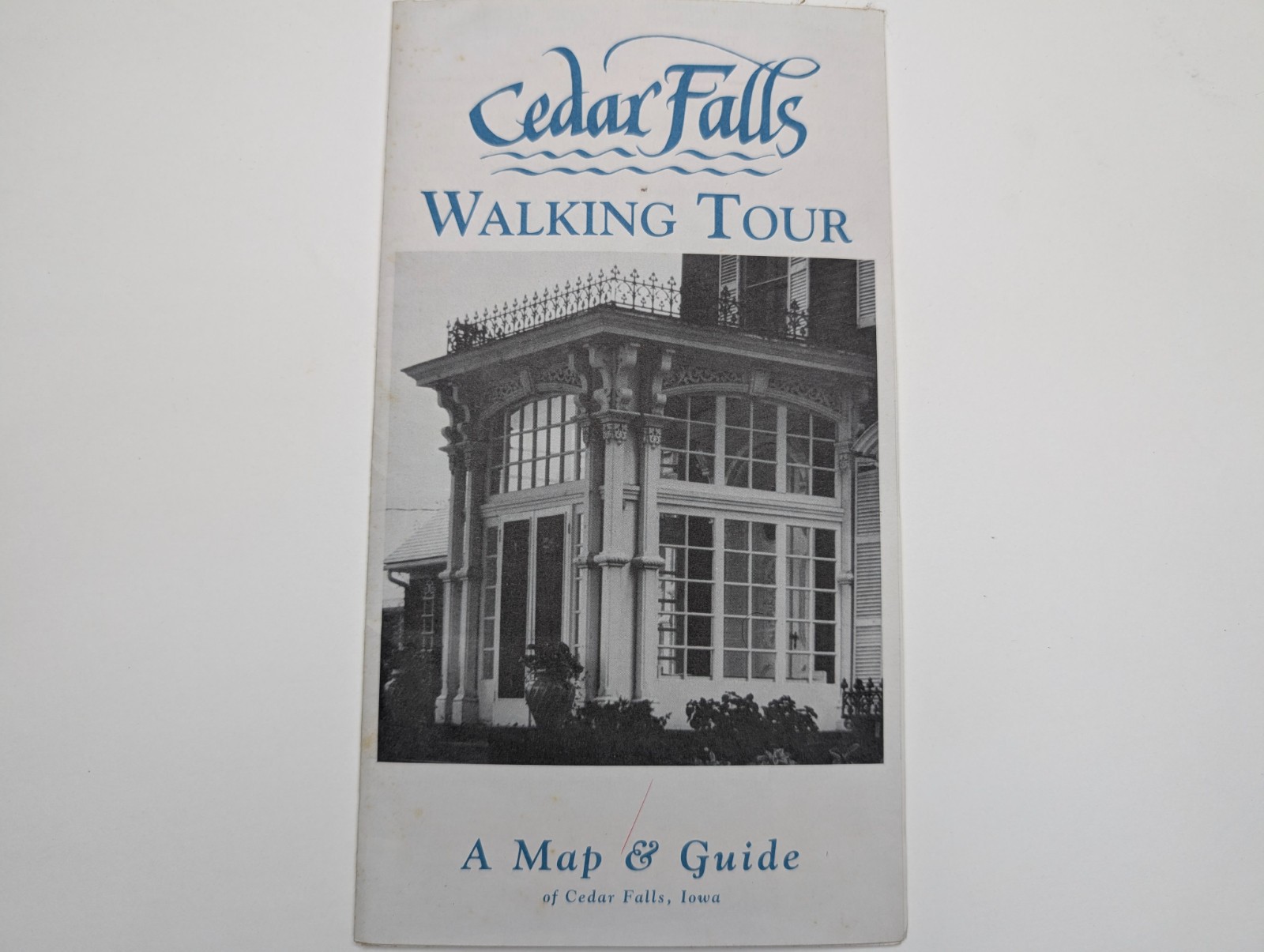 c1990s Cedar Falls Iowa Walking Tour Map Guide Brochure Historic Homes UNI IA
