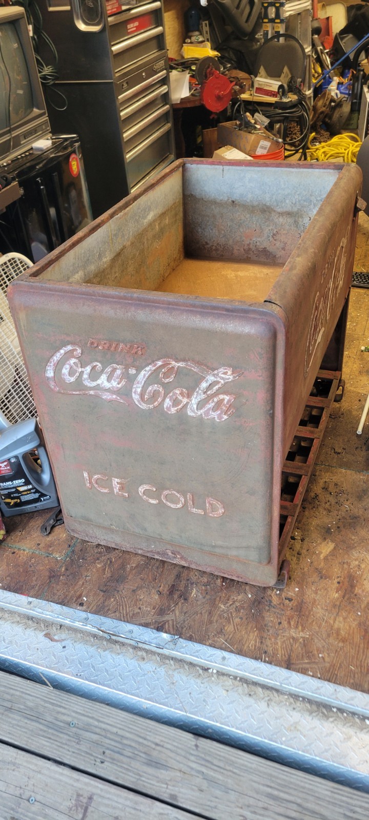 1939 1940 Coca Cola Antique Ice Cooler Full Size Local Pickup