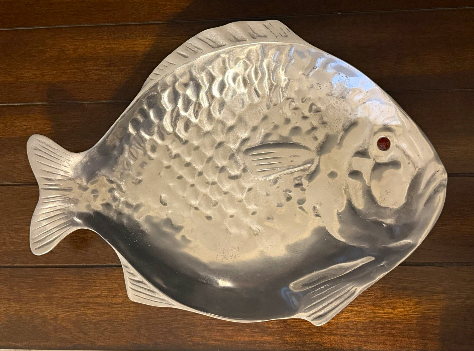 Vintage 1976 Arthur Court Aluminum Fish Platter Large 14