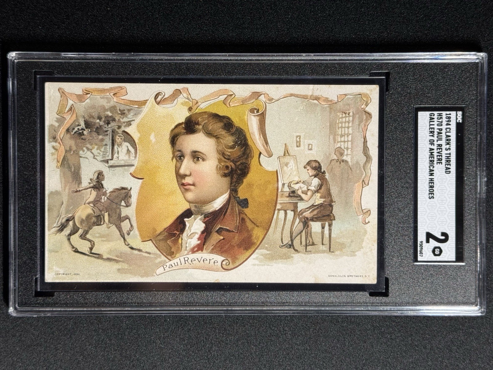 1894 Paul Revere H570 Clark’s Thread Gallery of American Heroes SGC 2