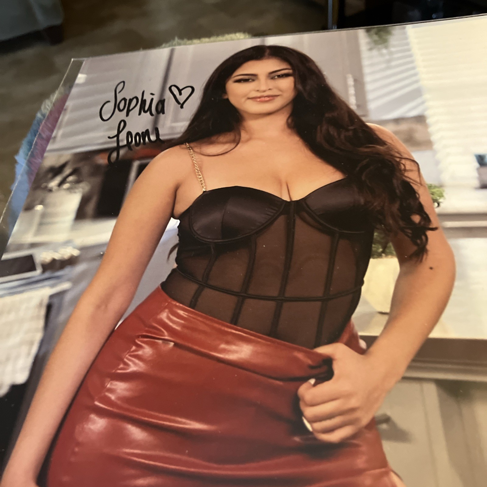 Sophia Leone Super Sexy Signed 8x10 Photo Porn Star Adult Model COA Rare