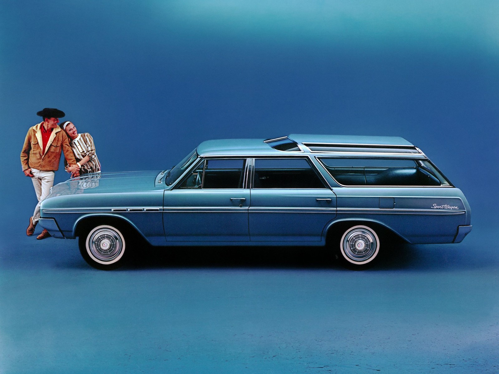 Cars 1965 buick sport wagon stationwagon Art Print Poster 11x17