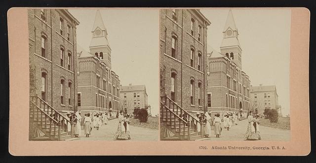 Photo:Atlanta Georgia USA Atlanta University 1891 campus stereograph