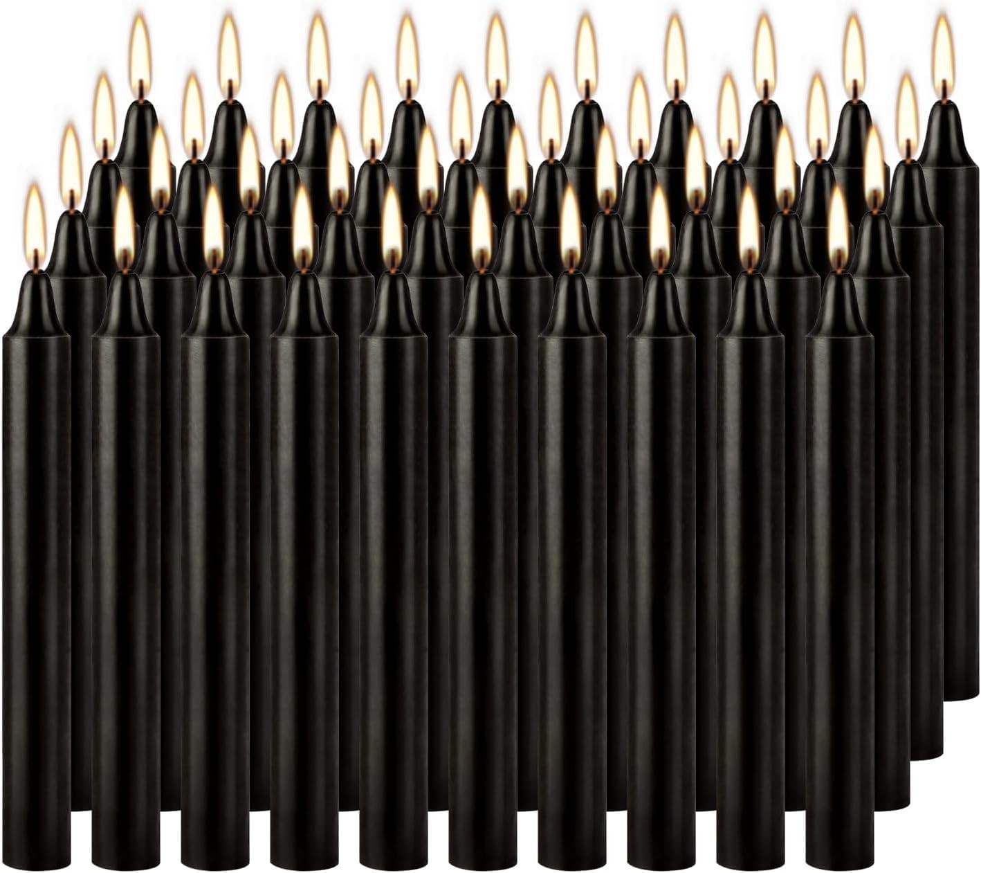 Set of 40 Black Candles – Spell Chime Candles for Halloween, Rituals, Prayer, Bi Set of 40 Black Candles – Spell Chime Candles for Halloween, Rituals, Prayer, Bi