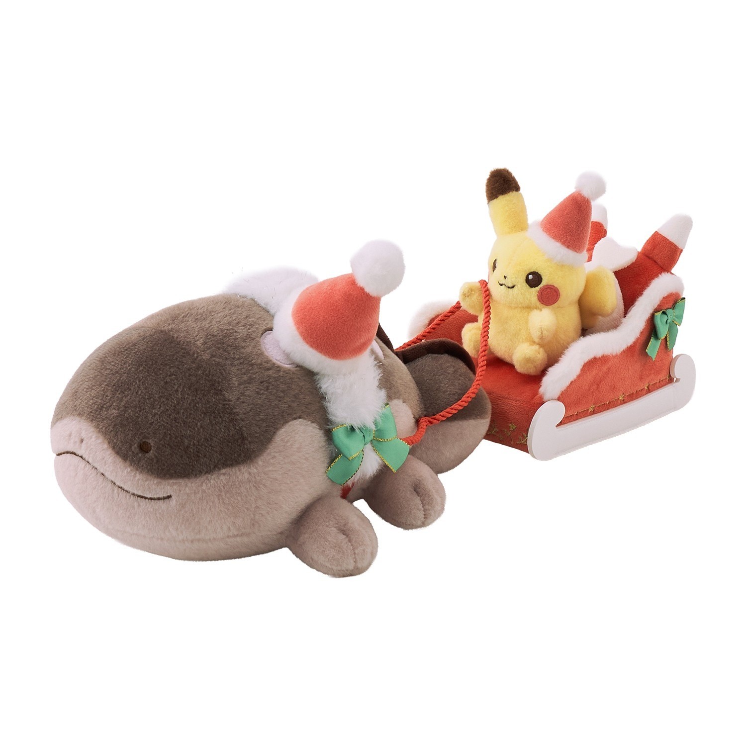 Presale Pokemon Center 2026 Christmas Plush Pikachu & Clodsire Sleigh Present