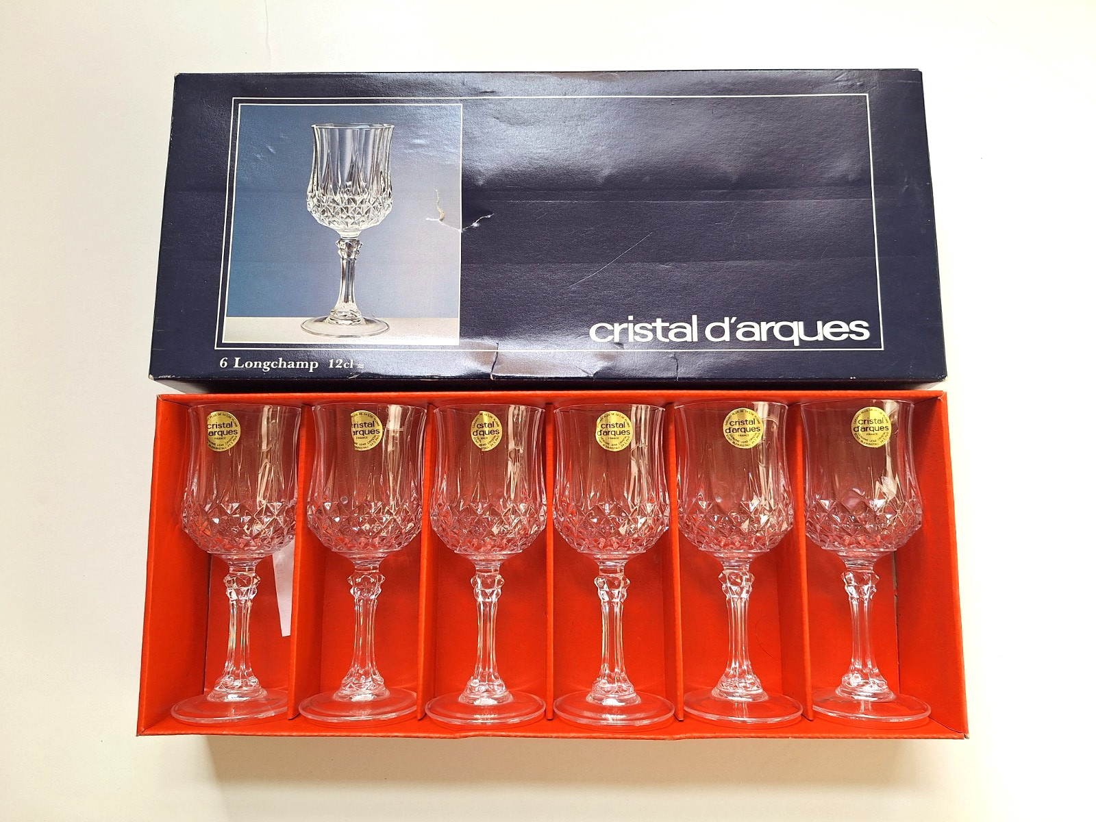 Vintage Cristal d\'Arques Longchamp Crystal  Glasses