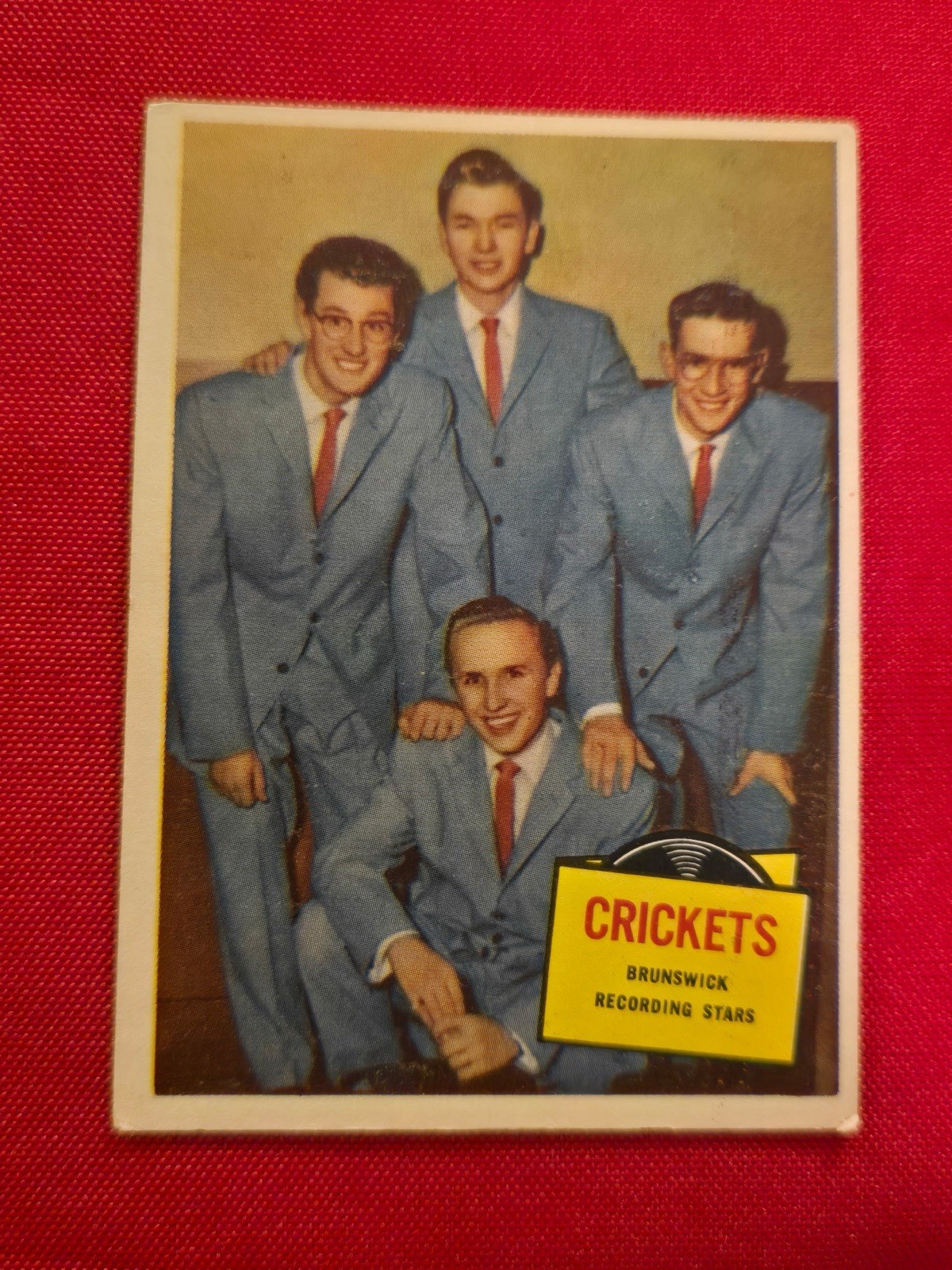 1957 Topps Hit Stars THE CRICKETS #51 Buddy Holly ROOKIE Card Vintage Rock Roll