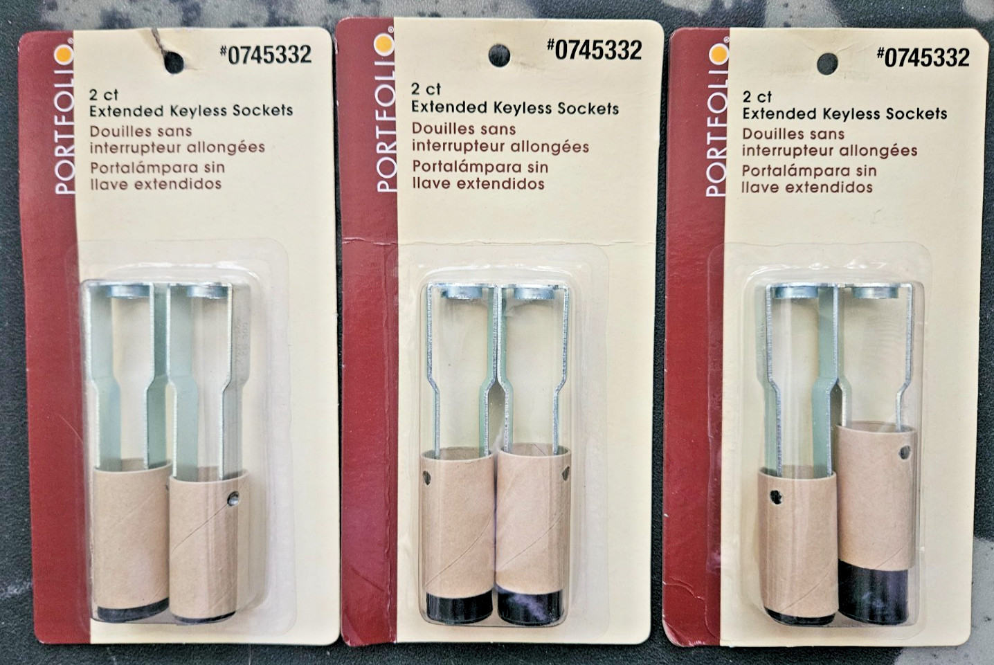 Portfolio 2 Cnt. Candelabra Lamp Extended Keyless Sockets 3 Pack Portfolio 2 Cnt. Candelabra Lamp Extended Keyless Sockets 3 Pack
