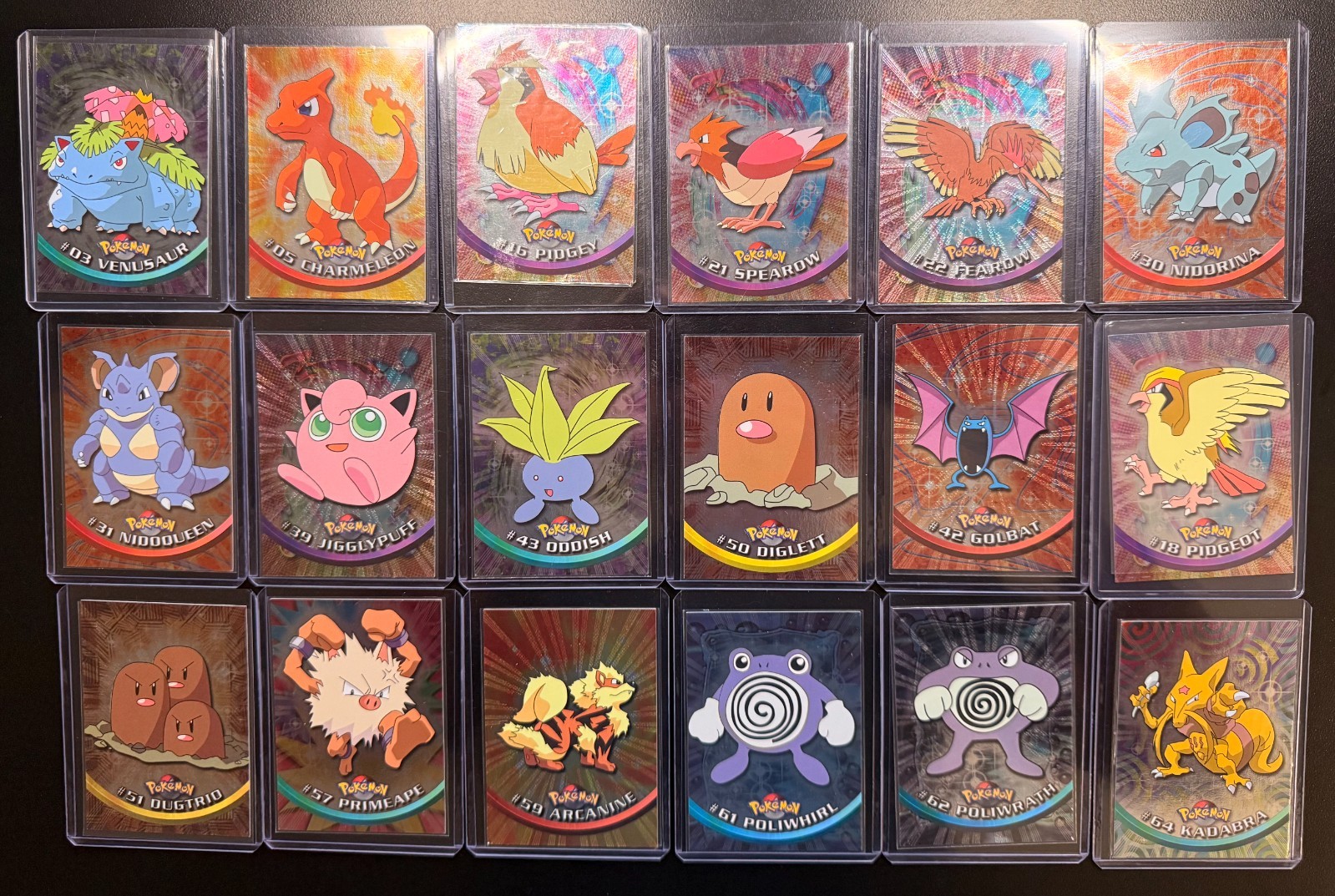 1999 Topps Pokémon TV Animation Edition Lot – 18 Cards Series 1 Foil/Holo