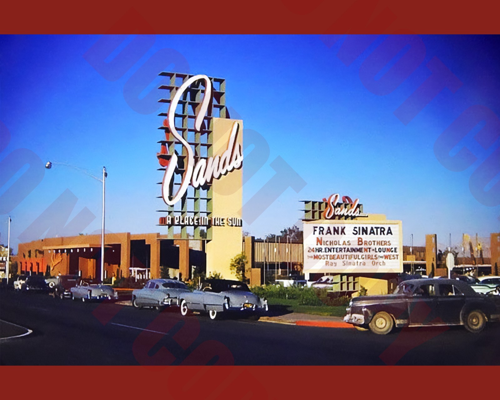 Frank Sinatra's Debut on Marque at Sands Hotel Casino October 1953 8x10 Photo