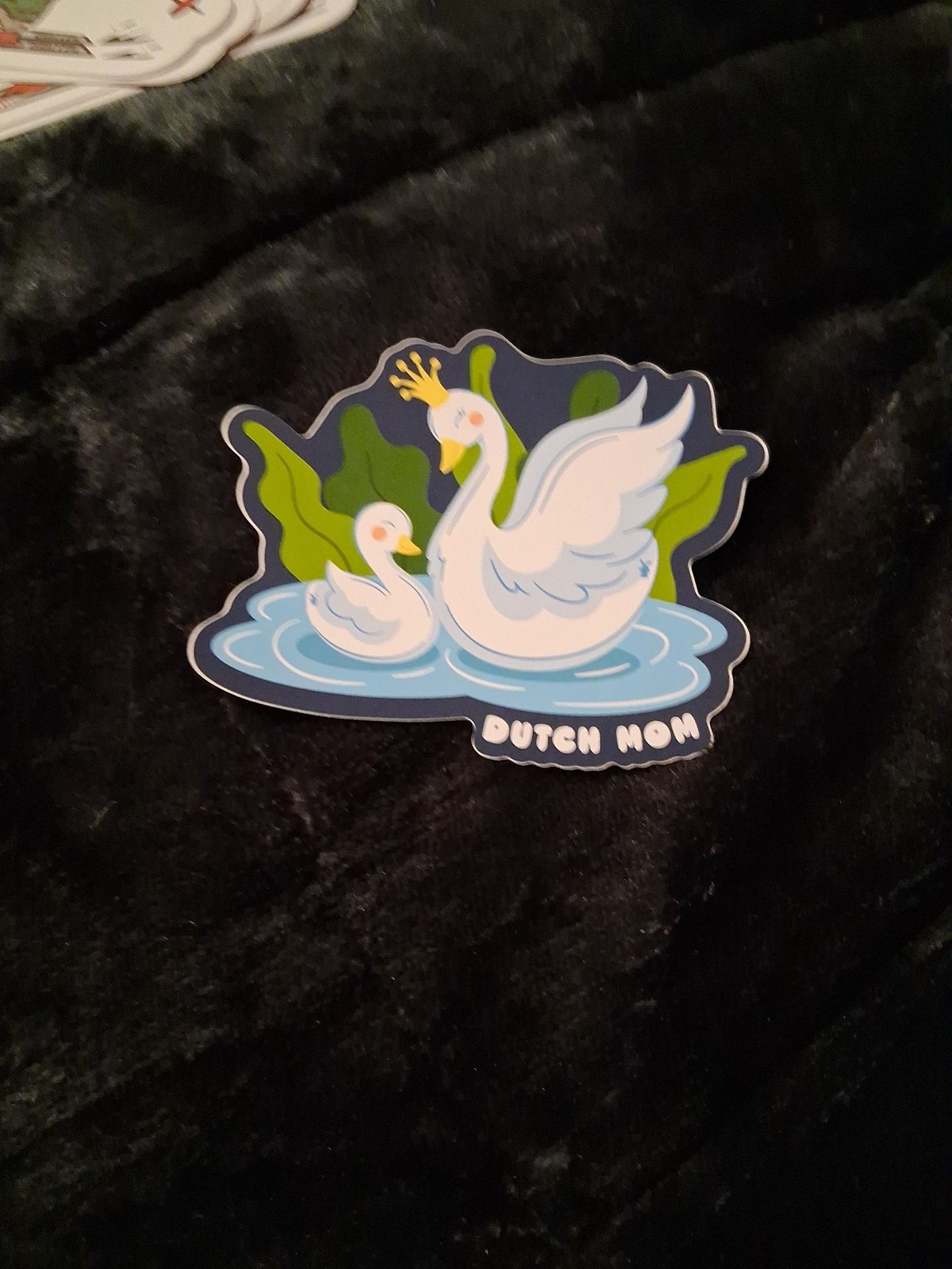 Vintage Dutch Mom Swan Acrylic Sticker