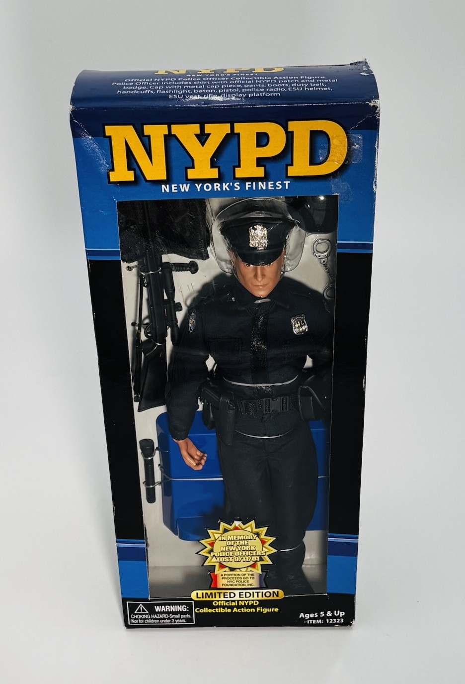 Limited Edition Official NYPD Collectable Action Figure In Memory Of -9-11-01 Limited Edition Official NYPD Collectable Action Figure In Memory Of -9-11-01