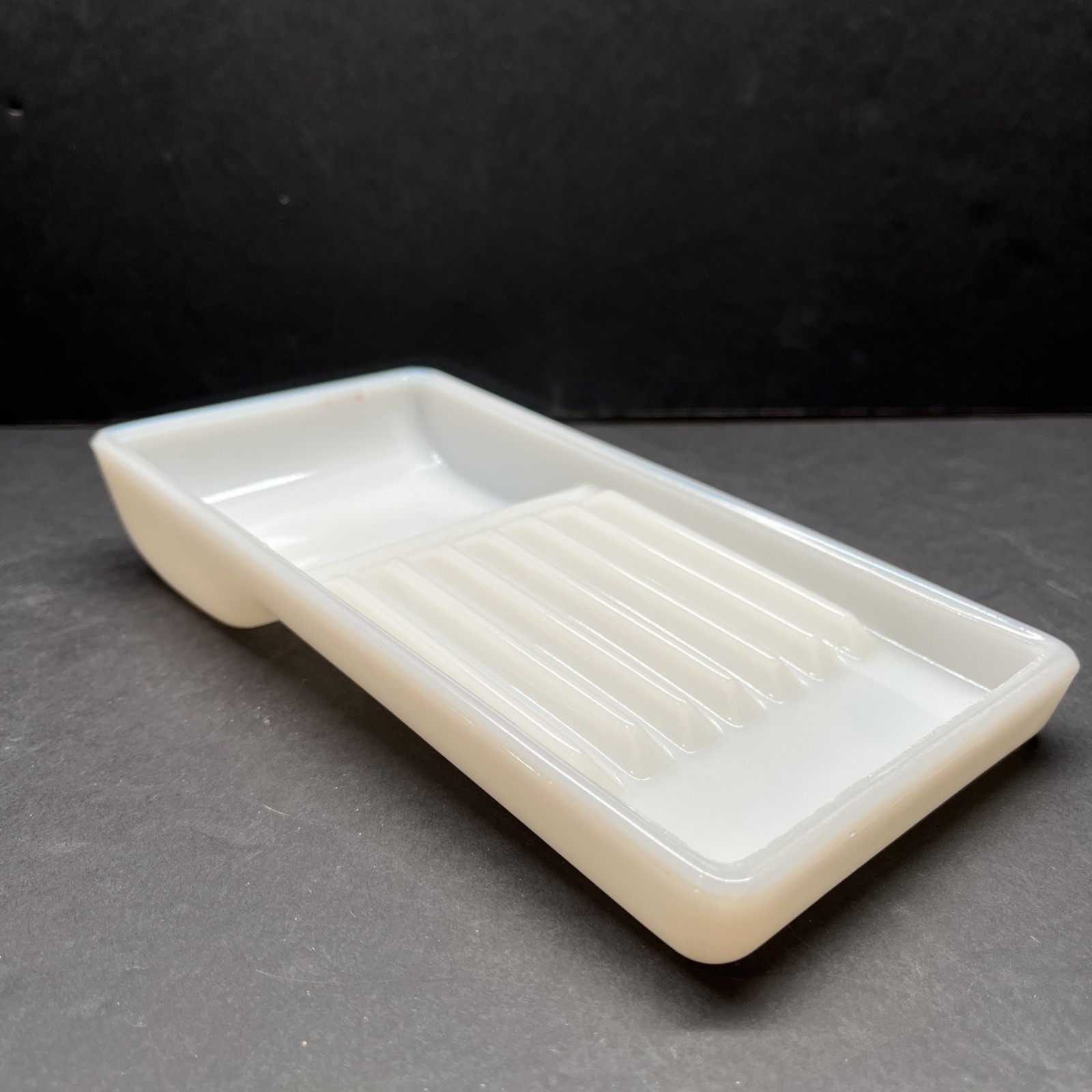 Vintage Milk Glass Dental Instrument Tray #5 W D Allison Co USA Vintage Milk Glass Dental Instrument Tray #5 W D Allison Co USA