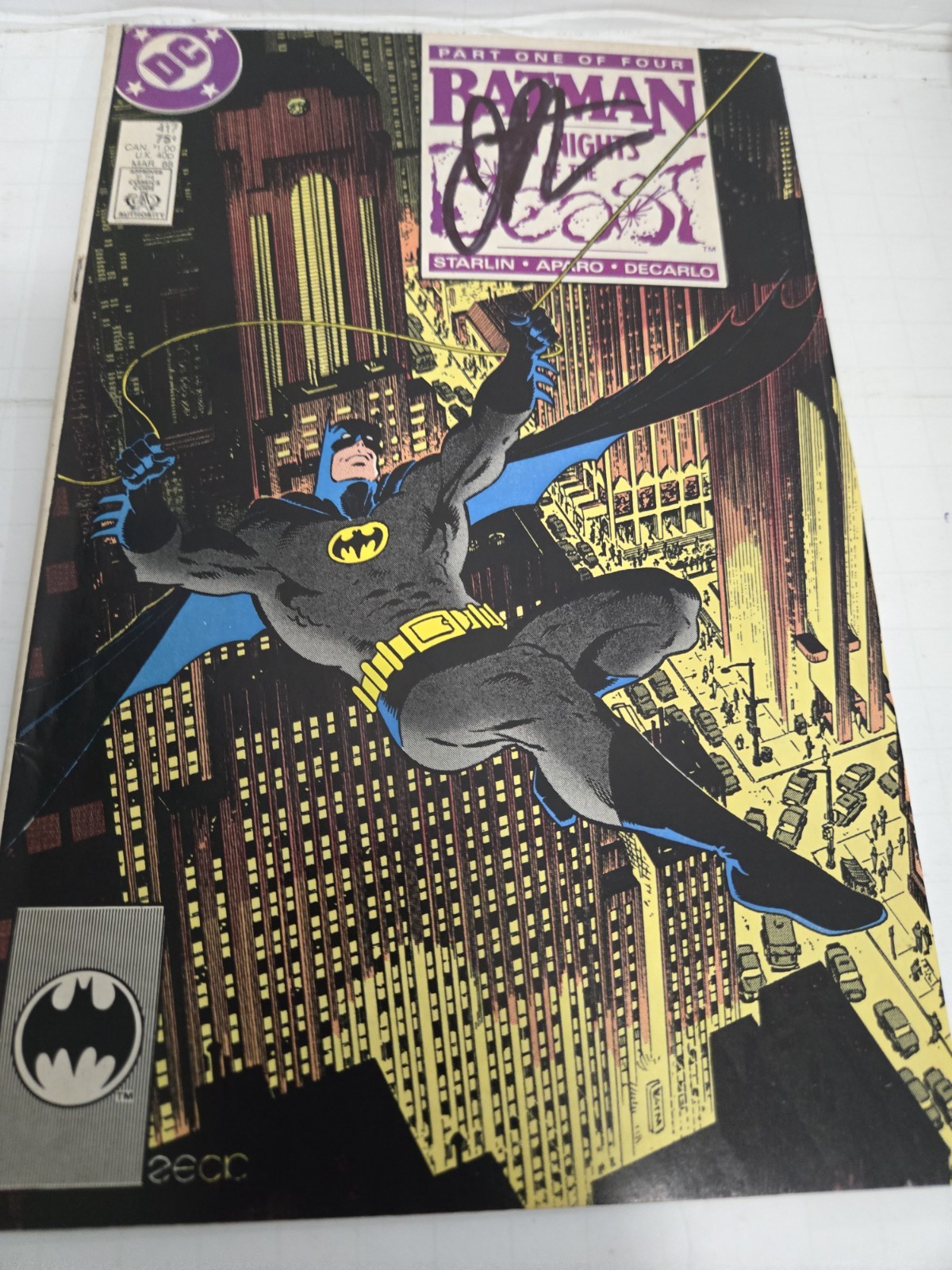 Batman #432 First Appearance Of Kgbeast Signed By JIM STARLIN