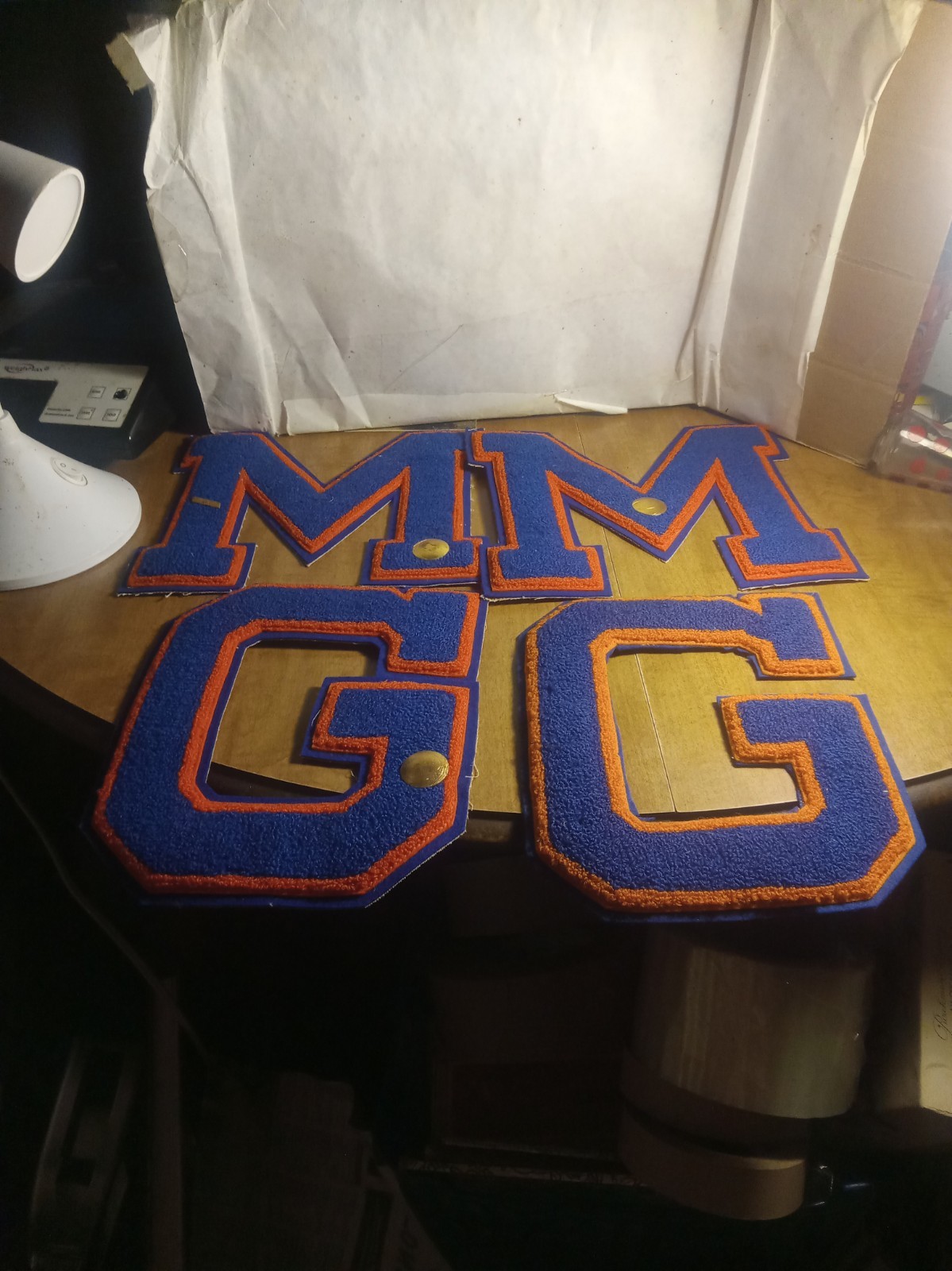 Lot Of 4 1950s-60s Vintage Letterman Jacket Letters Patch M And G