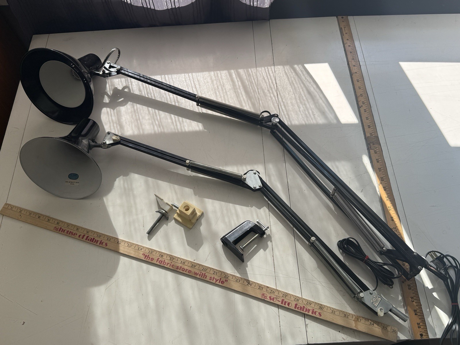 Luxo Floating Arm Architect Lamp Industrial Desk Task Lamp Vintage Two Lamp Lot
