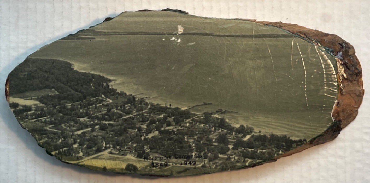 1949 Northport Michigan Aerial Photo Wood Plaque Leelanau County Vintage 1949 Northport Michigan Aerial Photo Wood Plaque Leelanau County Vintage