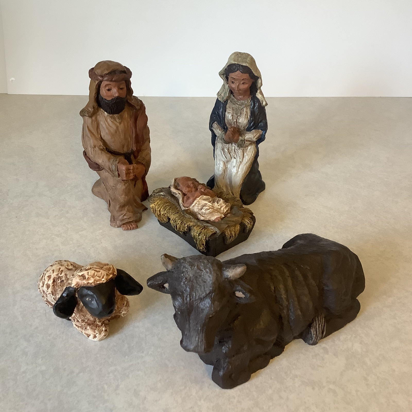 Vintage SARAH'S ATTIC NATIVITY  Granny's Favorites SUSAN SMITH Hand painted EUC