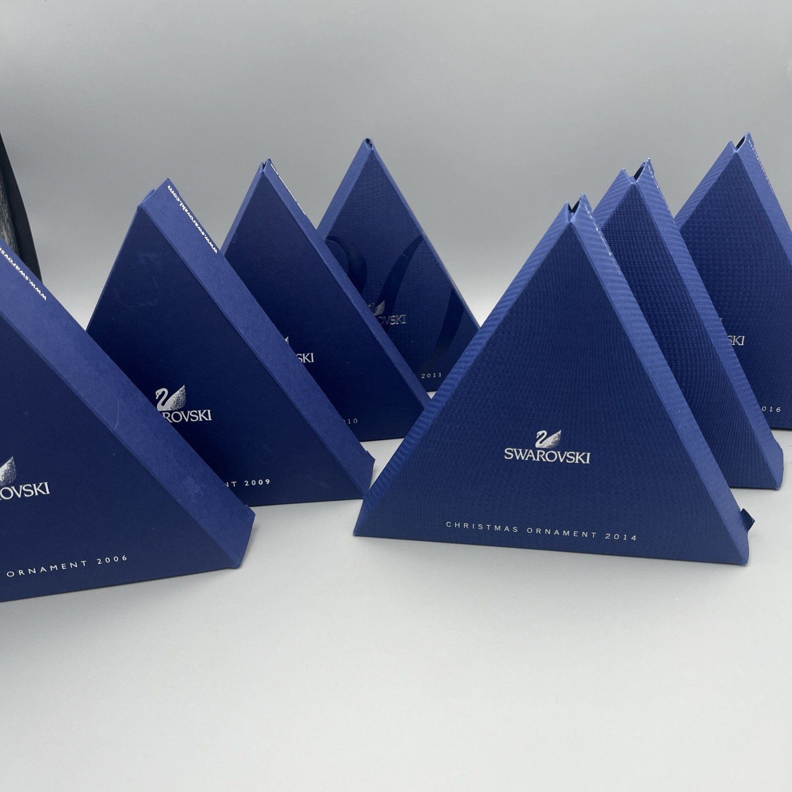 Swarovski Christmas Holiday Ornament 2006,2009-2011,2014-2016 LOT Of 7 W/ Boxes