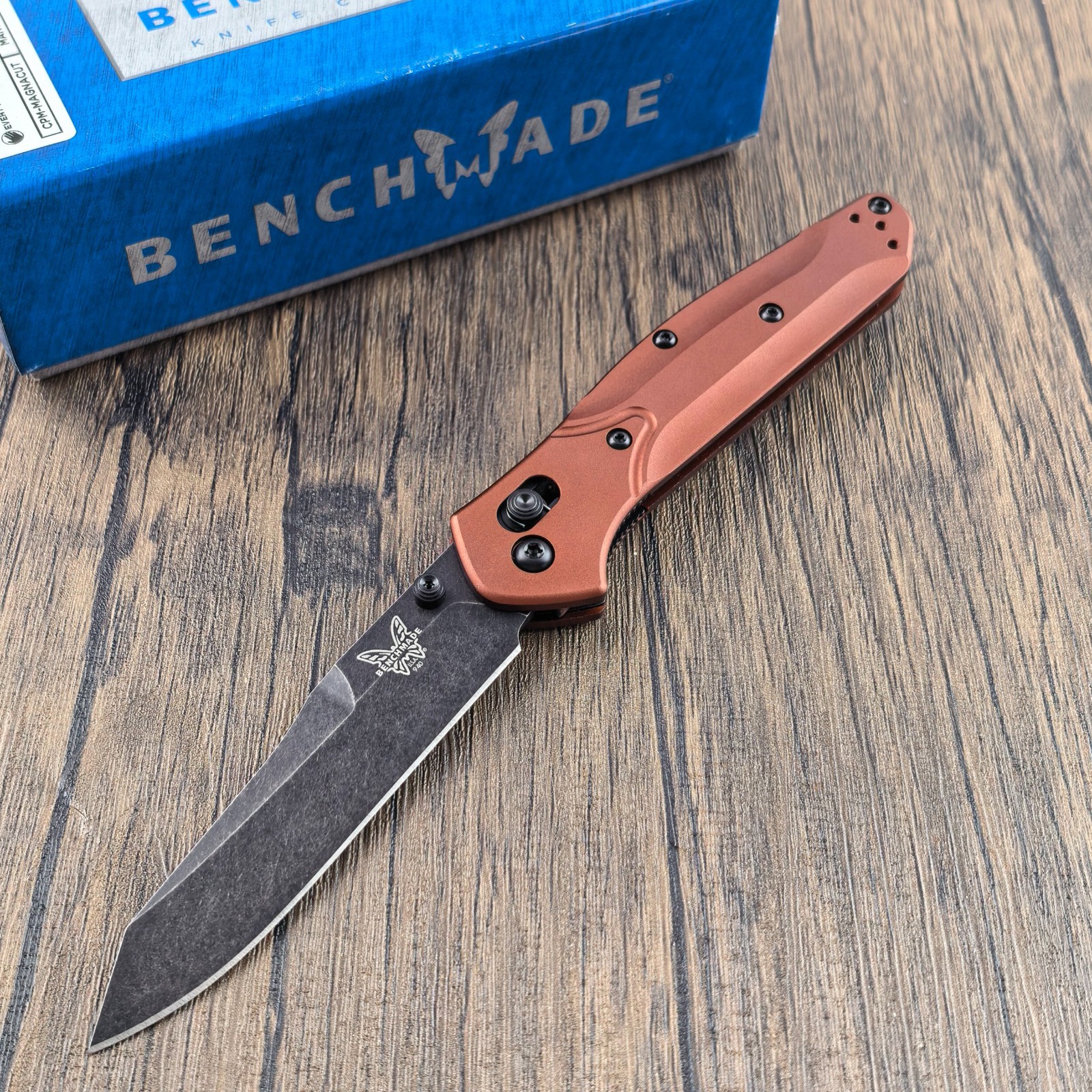 Benchmade Osborne 940BK-03 Aluminum MagnaCut Blade Folding Knife Burnt Copper