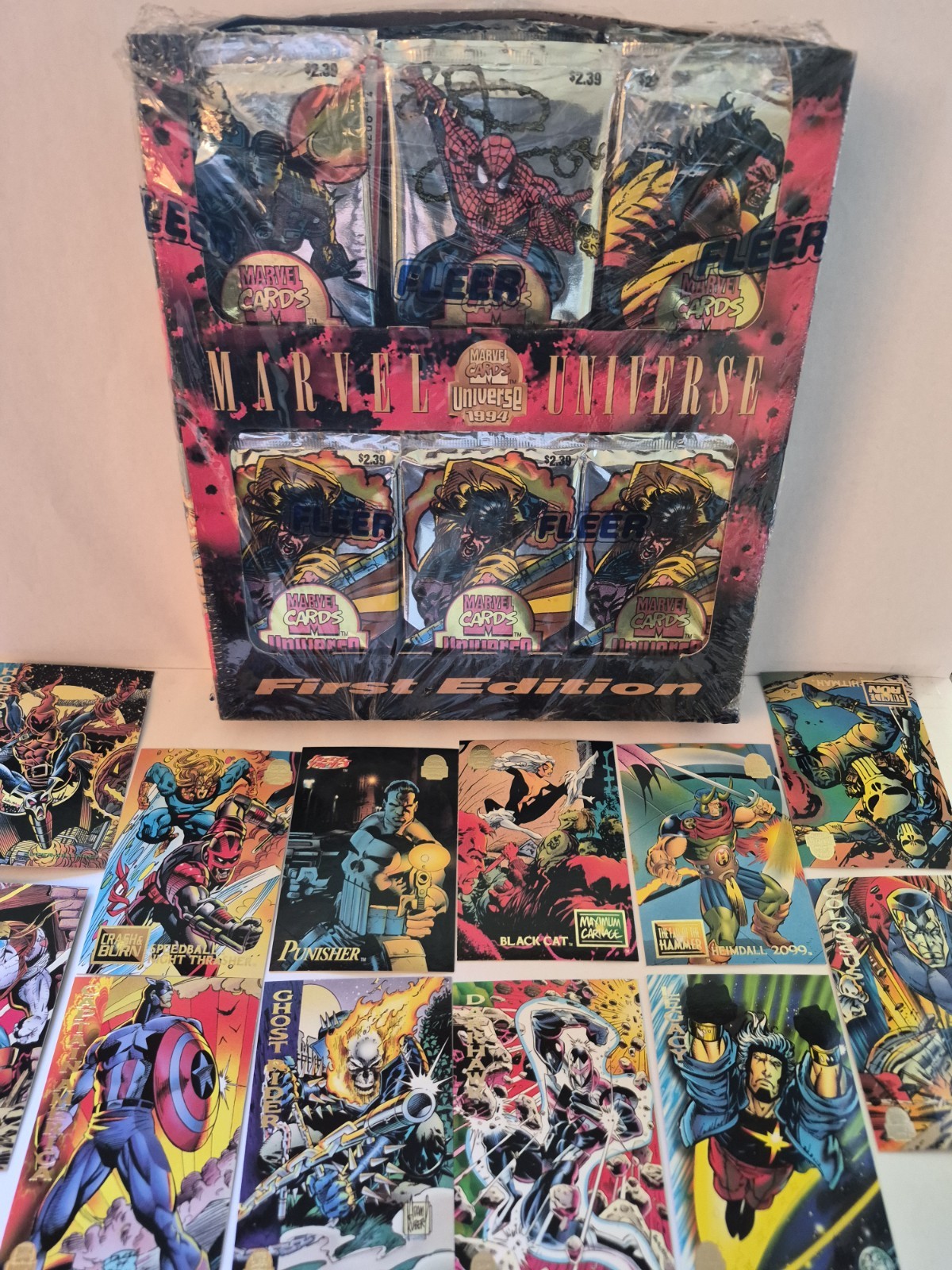 4 JUMBO 1994 Marvel Universe 12 Card Packs sealed 4 JUMBO 1994 Marvel Universe 12 Card Packs sealed