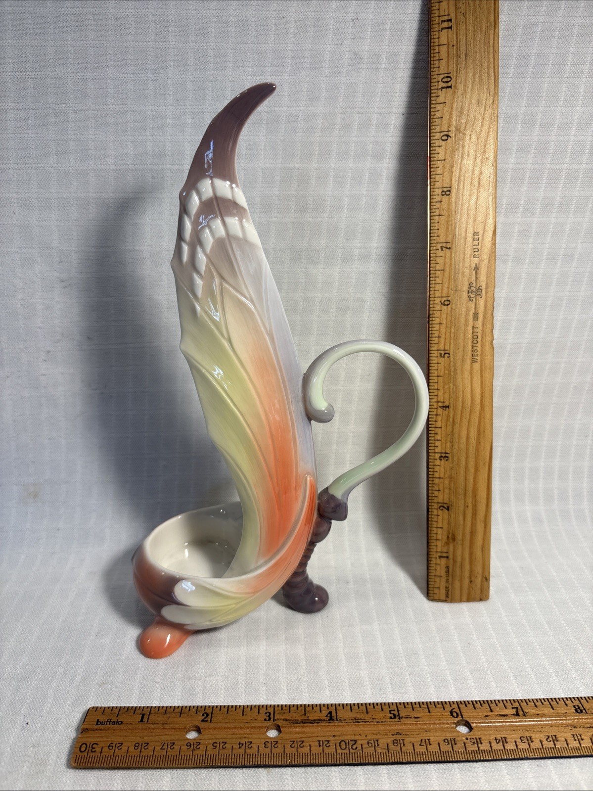 Franz Porcelain “Papillon” Seagull Butterfly FZ00238 Perfect Tea Light Holder
