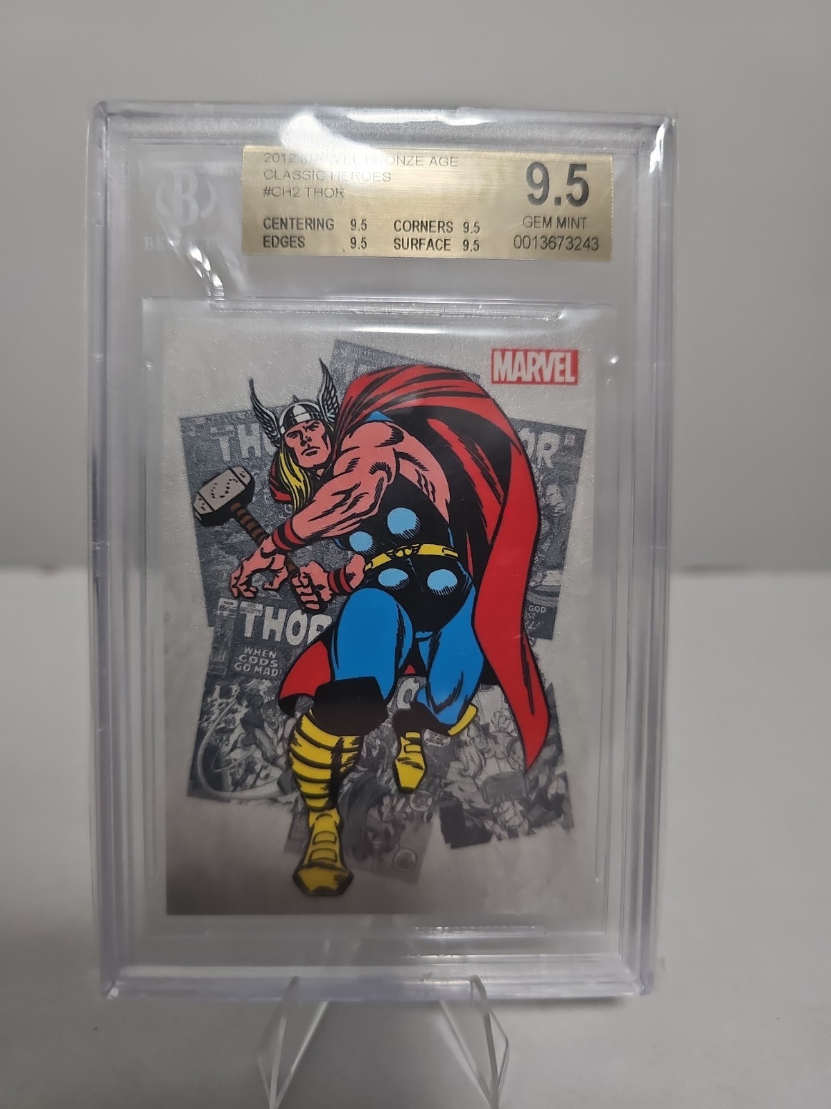 2012 Marvel Bronze Age Classic Heros #ch Thor Bgs Gem/mint