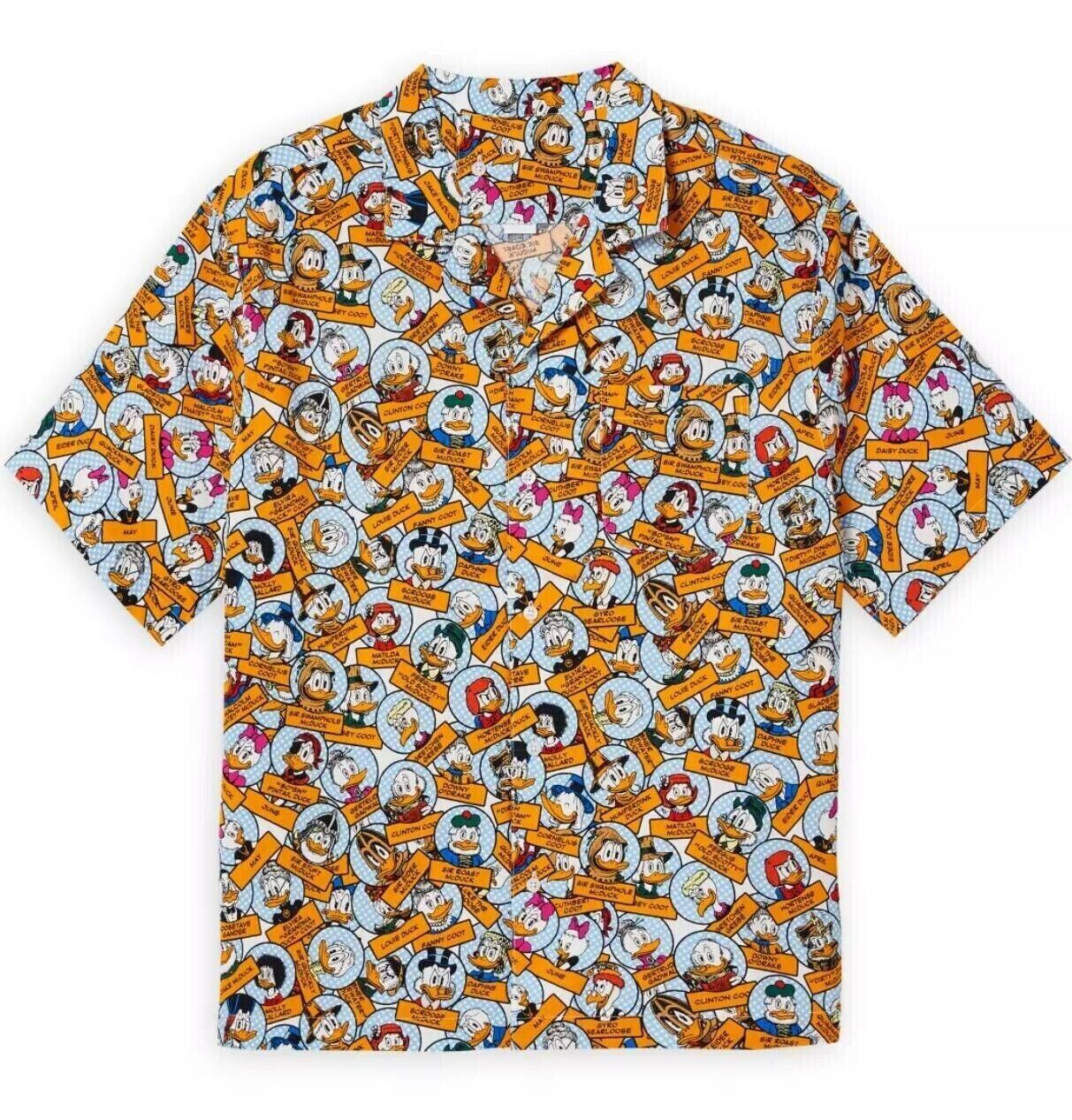 Disney Ducks Woven Shirt for Adults L New