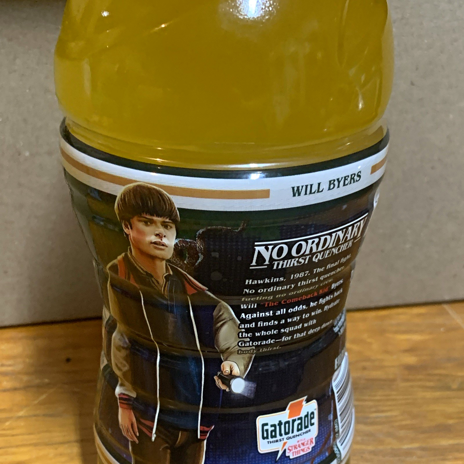 Gatorade Thirst Quencher Stranger Things 1987 Citrus Cooler 28 fl oz Will