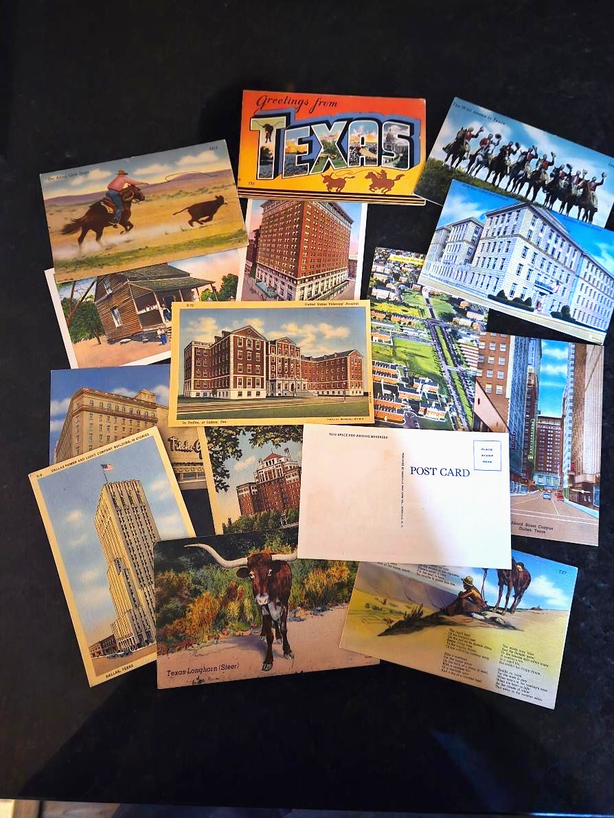 Vintage Texas & Dallas Linen Postcards Bulk Pack 14 Views Unused New Old Stock