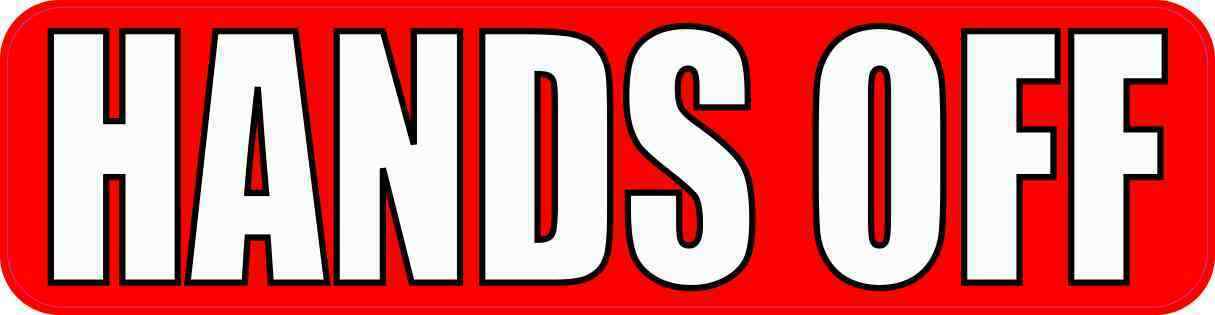 8x2 Red Hands Off Magnet Vinyl Magnetic Do Not Touch Business Sign Magnets Signs