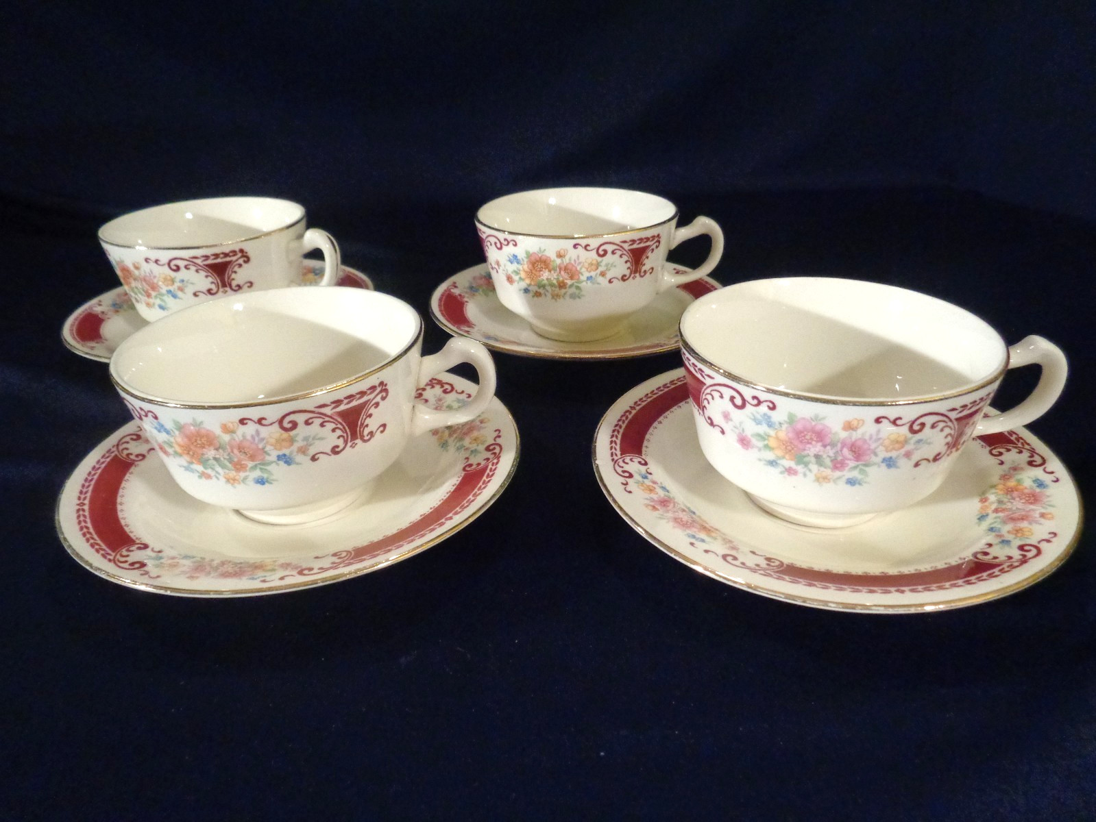 Homer Laughlin Brittany Majestic Set(s) of 4 Cups and Saucers