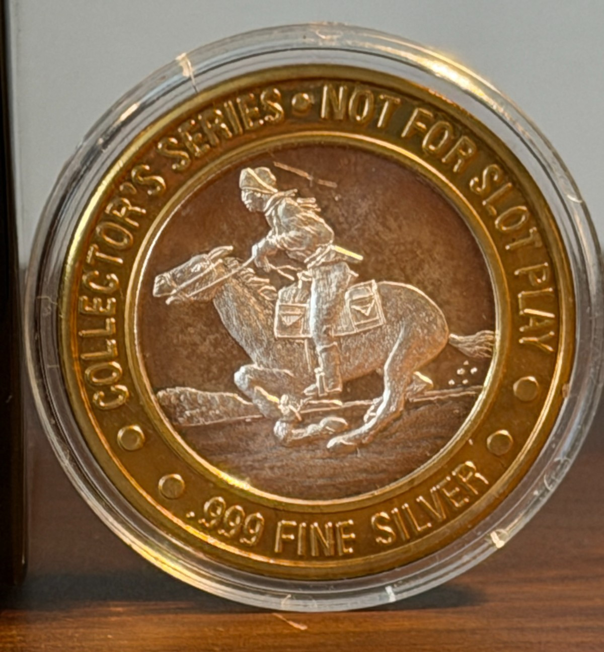 Pony Express The Grand Bally\'s Atlantic City $10 .999 Silver Casino Token Strike