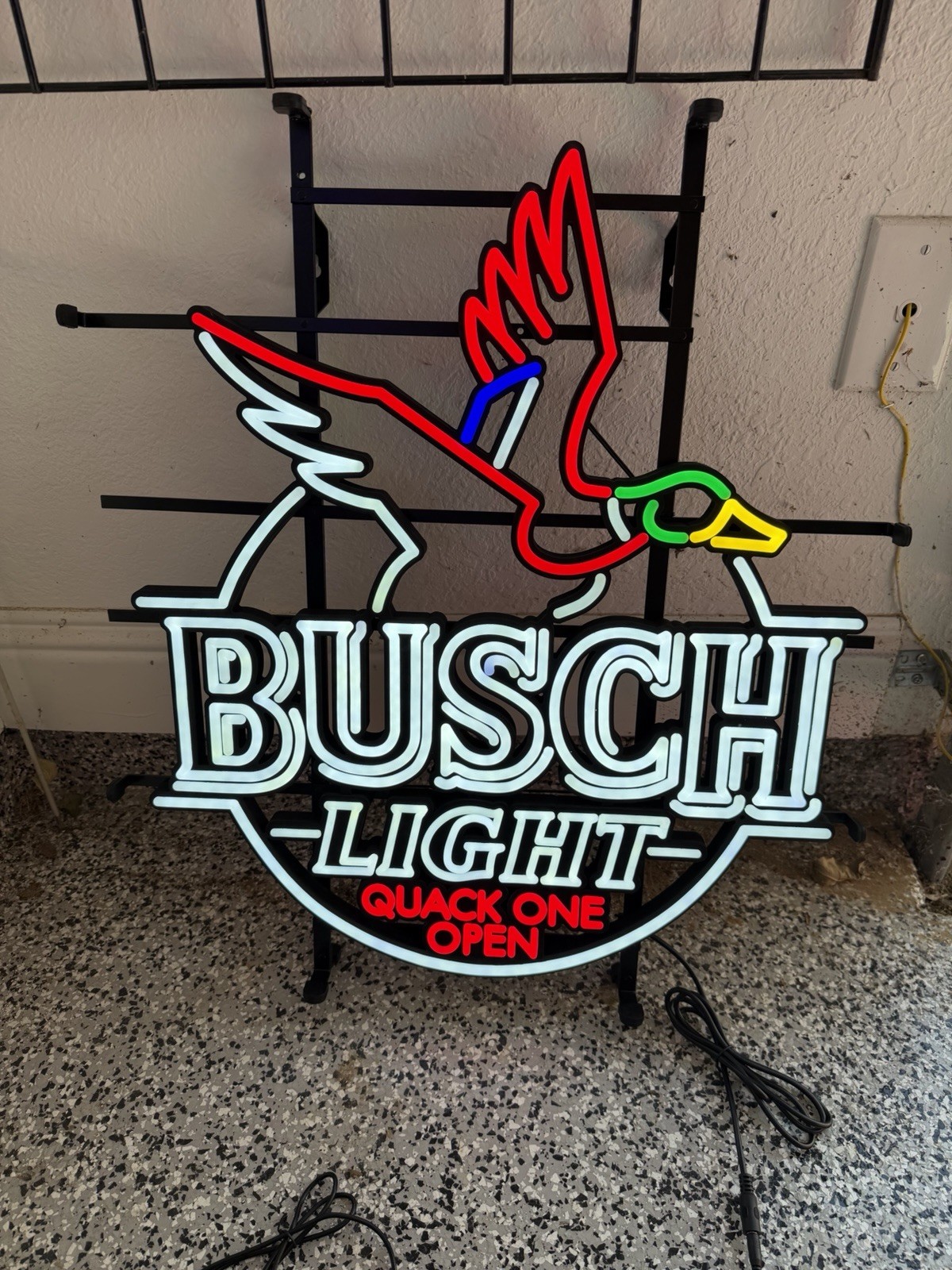 Busch Light Beer LED Neon Quack One Open Sign Neon Duck Hunting Budweiser 23X26