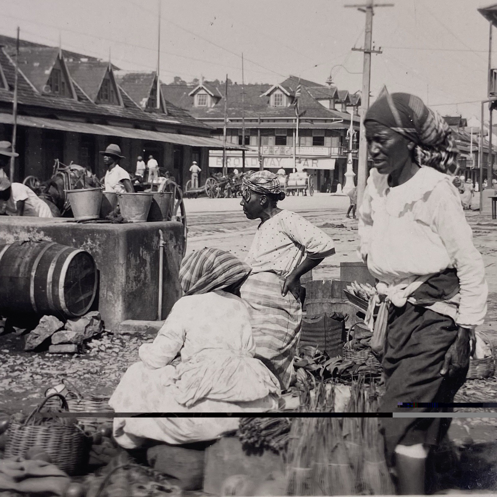 Vintage Trinidad And Tobago Photograph Market Women Vendors Original Caribbean Vintage Trinidad And Tobago Photograph Market Women Vendors Original Caribbean