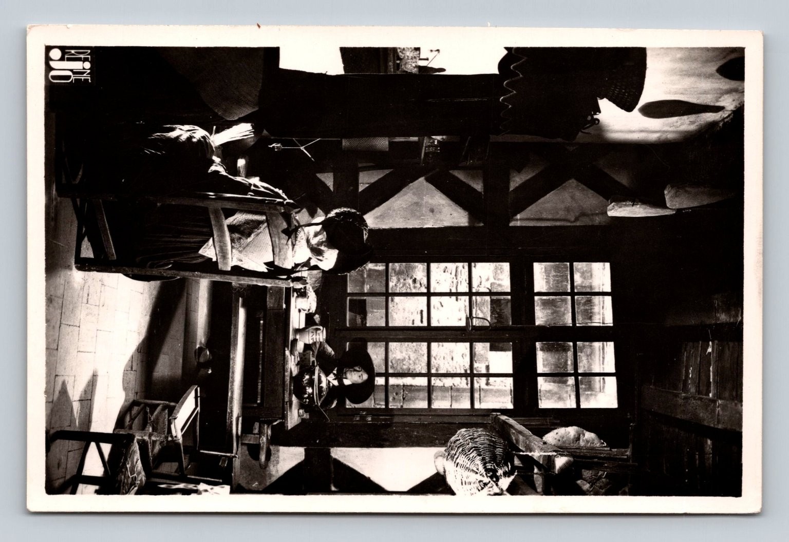 Vintage Musée de Folklore Chambre de Marie Thévenin Black & White Postcard